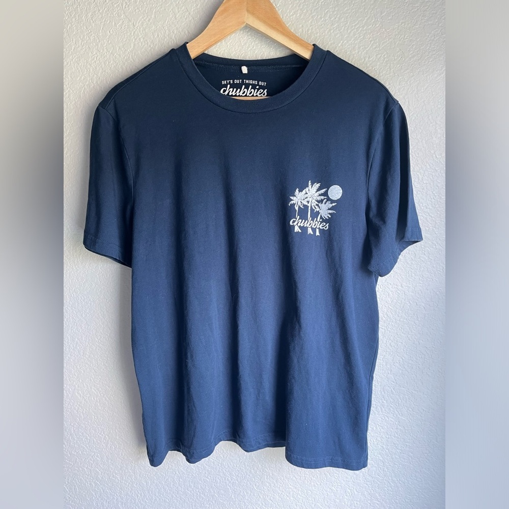 Chubbies "Welcome to the Weekend" Navy Short Sleeve T Shirt Men Size Medium